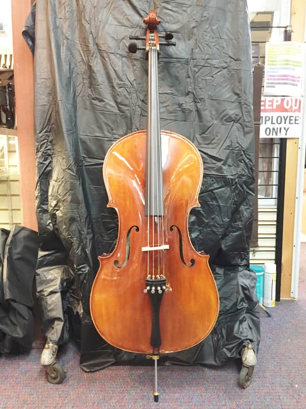 Celestini 4/4 Size 'Cello-Solid Wood High Flame-Shop Setup-Hard Case and Bow-NEW! image 1
