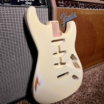 Relic Fender Stratocaster Body Alder Vintage Aged Olympic White 60s Nitrocellulose!😍 image 2