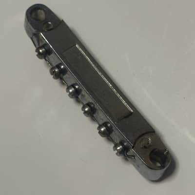 Japan ABR-1 Tune-O-Matic Style Nickel Natural Aged Bridge Saddle W/ wire vintage 70s image 3
