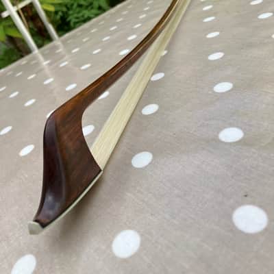 Double Bass French Bow - G.B.Bows - Snakewood Model - Silver Mounted image 9