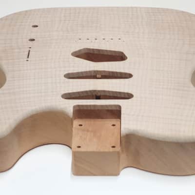 Shepard Custom Guitars Custom Telecaster Body Semi-hollow Backroute F Hole Optional Curly Maple Top 2026 - Unfinished image 8