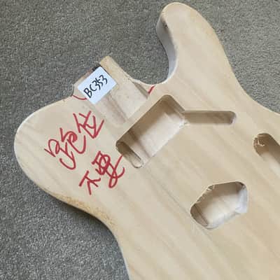Telecaster Tele Style Basswood Guitar Body, Natural Wood, DIY Blank image 3