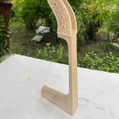 Hand-Carved High quality 4/4 Cello Neck 4 string Maple wood Cello parts image 5