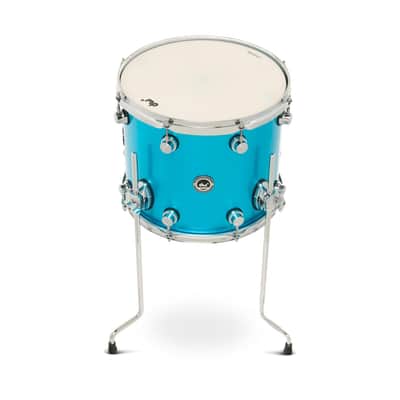 DW DWe Electronic/Acoustic Floor Tom 14x12 Laser Blue Metallic image 2