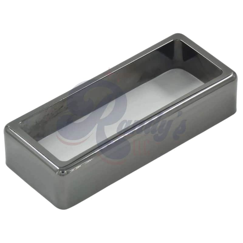 Advanced Plating 1893BC Firebird® Mini-Humbucker Pickup Cover (Open) - Fits Gibson®-Black Chrome/Cosmo Black image 1