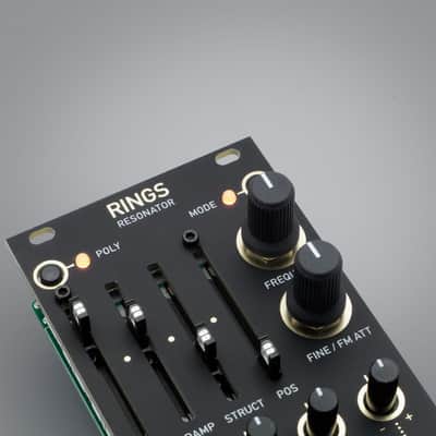RINGS 12HP Version of Mutable Instruments Rings /// Rangoon //// Eurorack Modular /// Black & Gold image 2