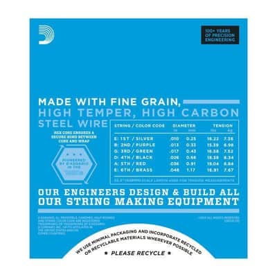 D'Addario EXL110-3D Regular Light Gauge Electric Guitar Strings 10-46, 3 PACK image 3