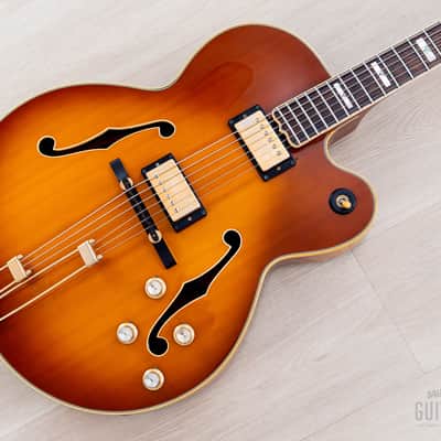 1993 Epiphone Emperor J Sunburst Archtop Electric Guitar Near-Mint w/ Case, Gibson & Duncan Humbuckers, Japan Terada image 1