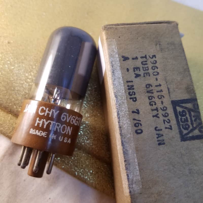 CBS JAN-CHY-6V6GTY tNOS AT1000 TESTED Vacuum Tube military brown base Premium Beam Power 1946-1960 image 1