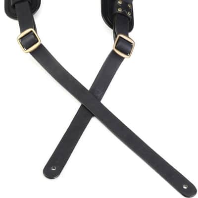 LM Products Odin Extra Long Viking Series Leather Guitar Strap - Black image 1