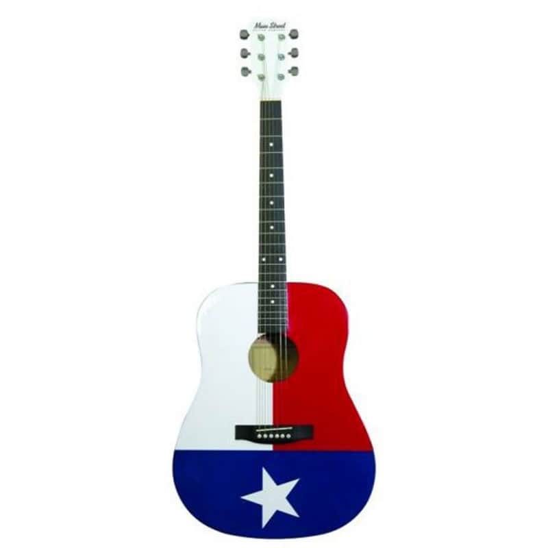 New Main Street MATXF 6-String Dreadnought Acoustic Guitar with Texas Flag Design image 1