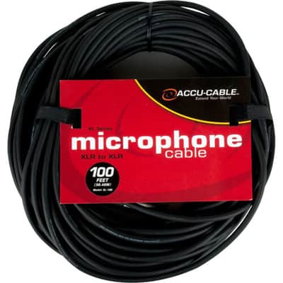 Accu-Cable XL100A 100-Foot 3-Pin Male to Female XLR Balanced Audio Cable image 2