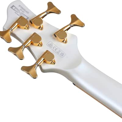 Ibanez BTB605MS Bass Workshop Multi-Scale 5-String Bass Guitar, Flamed Maple Fingerboard, Pearl White Matte Bild 5