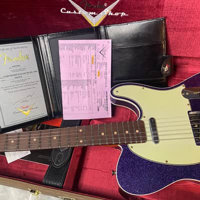 NEW! Fender Custom Shop Flamethrower Telecaster Custom - Journeyman Relic - Modern Specs - Texas Special Pick-Ups - AAAA Flamed Neck - Purple Sparkle - Authorized Dealer - 7.6lbs - G06941 image 14