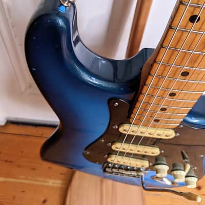Squier Stratocaster Made in Japan FugiGen 1993 - Blue Burst Finish image 10