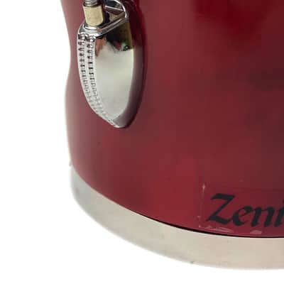 Zension 7" and 8" BONGO DRUMS - Latin Percussion Bongos Set Cowhide Tuning Key RED Wood image 9