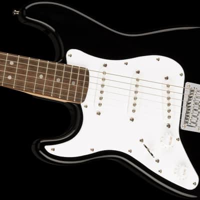 Squier Mini Stratocaster Left-Handed Black Electric Guitar image 4