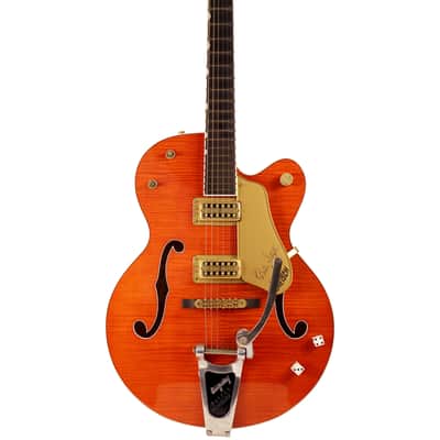 2001 Gretsch Brian Setzer Signature 6120SSU Nashville, Orange Tiger Flame image 11