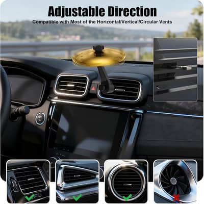 Car Cymbal Air Vent,Mini Drum Crash Cymbal Set With Mini Drum Stick & 2 Thumb Cymbals,Compact and Durable Car Accessory Compatible with Most Vehicles (Gold) image 3