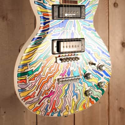 Eastwood  Sidejack  Bluesbender Custom art guitar -  Mosrite Tribute image 6