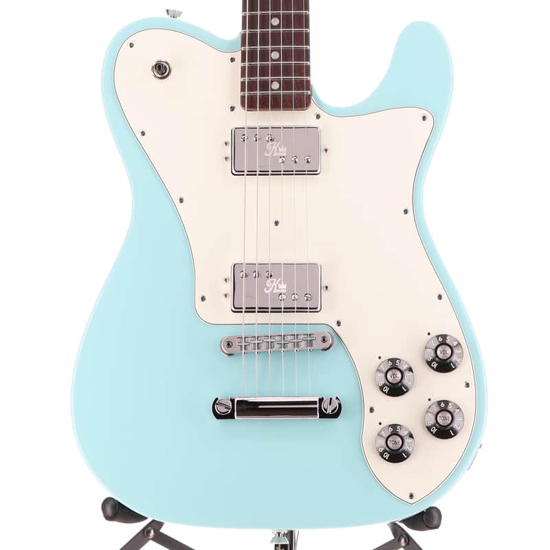 Fender Certified Pre-Owned Kingfish Delta Day Telecaster® Deluxe, Rosewood Fingerboard, Daphne Blue (F9) (50129)