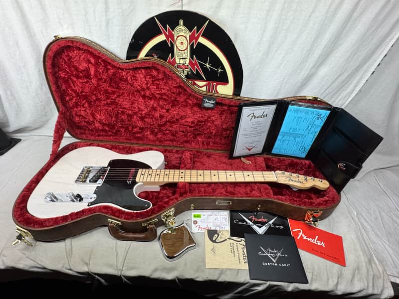 Fender USA Custom Shop '51 1951 Reissue Nocaster NOS Telecaster Guitar with COA + Case 2018 - White Blonde / Maple neck image 1