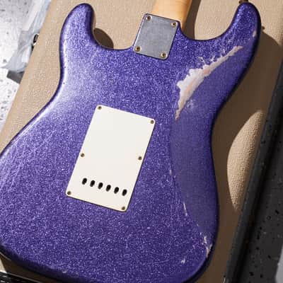 Fender Custom Shop Dennis Galuszka Masterbuilt 60 Stratocaster Relic Brazilian Rosewood Purple Sparkle Josefina Pickups image 18