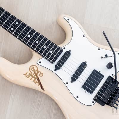 1989 Valley Arts M Series Standard 2 Vintage SSH Superstrat Blonde w/ Interlock Neck, EMG & Floyd Rose image 7