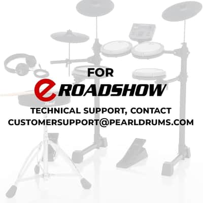 Pearl ERS1000 eRoadshow Electronic Drum Set, Complete Kit with Four Quiet Mesh Pads, Two Pedal Controllers, Cymbal Pads, Throne, Drum Rack, Headphones, and Sticks image 7