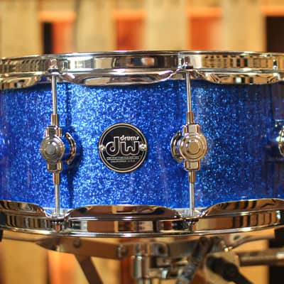 DW Performance Blue Sparkle Snare Drum - 5.5x14 image 1