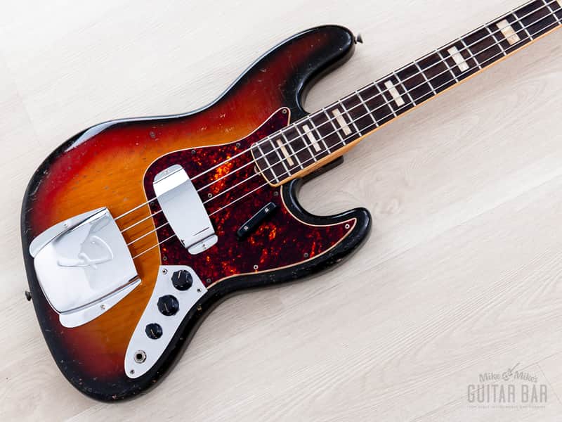 1973 Fender Jazz Bass Sunburst Vintage Electric Bass Guitar, Alder Body w/ Case image 1