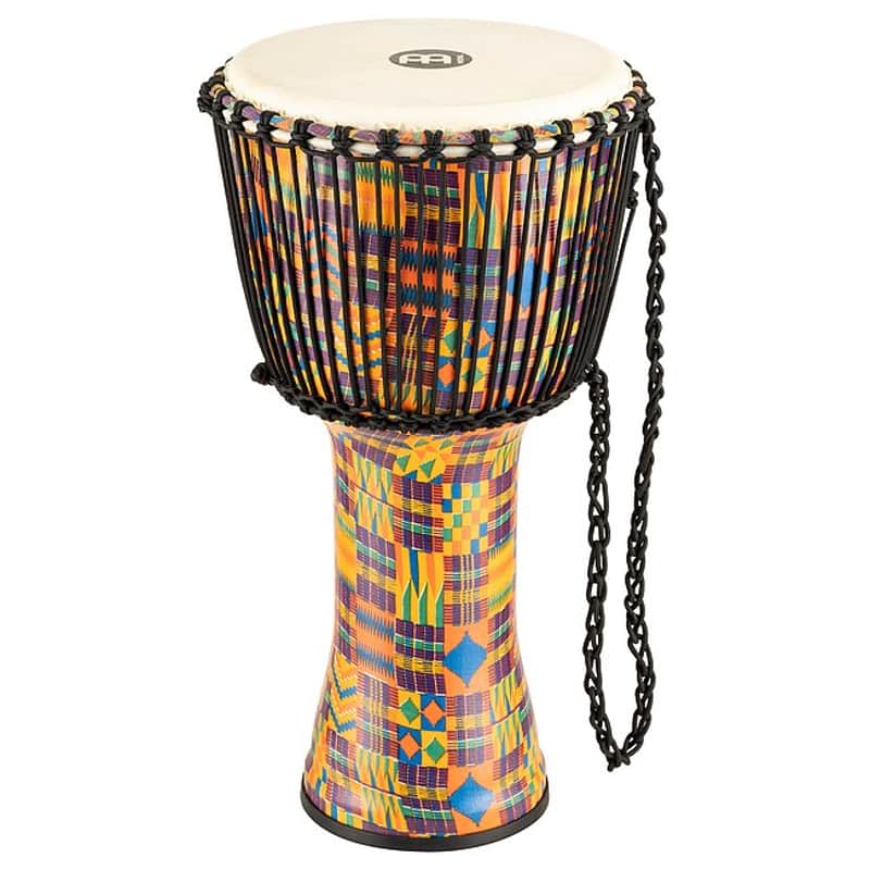 MEINL PADJ2-L-G (Ziegenfell) Travel African Djembe 12 Zoll kenyan quilt image 1