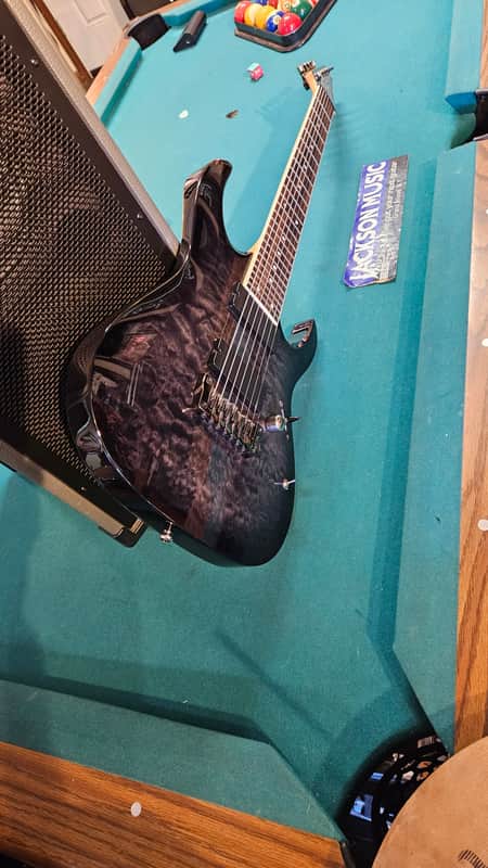 Ibanez RGA7QM 7-String 2012 - Black Quilt image 1