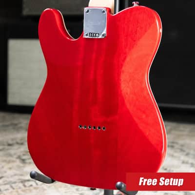 Squier Affinity Series Telecaster FMT SH Electric Guitar - Crimson Red Transparent image 2
