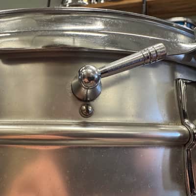 Ludwig No. 404 Acrolite 5x14" 8-Lug Aluminum Snare Drum with Keystone Badge from 1965 image 9