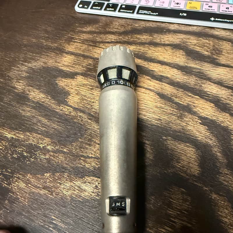 AKG D 1000E Cardioid Dynamic Microphone 1970s - Silver image 1