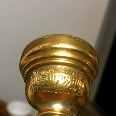 RARE GOLD PLATED HANDMADE RUDY MUCK CUSHION RIM 17-C 1930'S TRUMPET MOUTHPIECE ORIG FIN. 92% FREE SHIP image 21