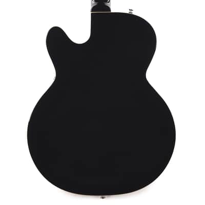 Silvertone 1446 VBK Single Cut Semi-Hollow Electric Guitar w/ Bigsby Vibrato Gloss Black Pre-Order image 3