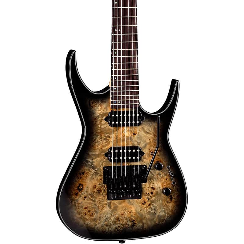 Dean Exile Select 7-String Electric Guitar Regular Natural Black Burst image 1