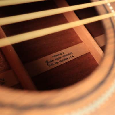 1960s Vintage Fender Newporter Acoustic Guitar Mahogany w/ Case Excellent Con. image 23