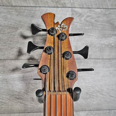 Bebensee Custom 6-String Semi-Hollowbody Fretless Bass 2011 Spalted Myrtle image 10