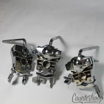 Gibraltar 3x Stand/Tube-Clamp Single Tom Drum Mounts 3/8" L-Arms Chrome Set image 2