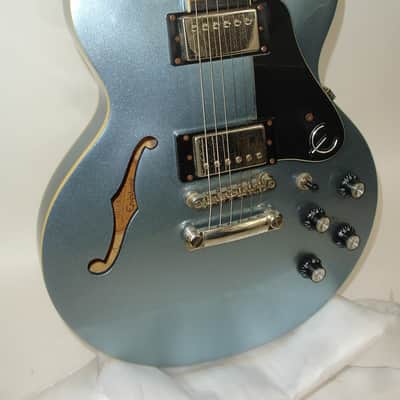 2012 Epiphone DOT Ultra-339 Semi-Hollow Electric Guitar, Pelham Blue image 2