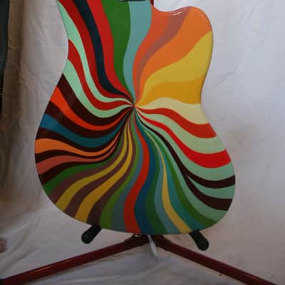 USA Custom Guitars Jack Bruce Fool Bass VI replica clone 2008 Psychedelic Left Handed image 8