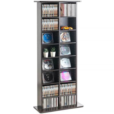 OEM Media Storage Cabinet 8 Layers 2024 - Black Espresso Music Studio Furniture image 1