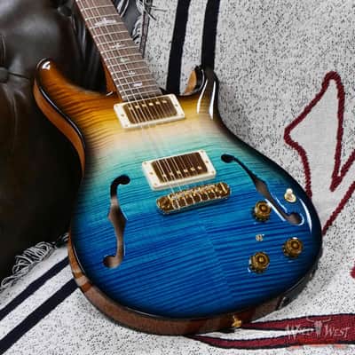 PRS Wild West Guitars 25th Anniversary Limited Run Wood Library Artist Package Hollowbody II Piezo Beach Fade Smoke Burst 5.40 LBS (US Only / No International Shipping) image 8