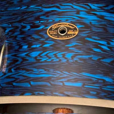 Slingerland 14 x 20" Bass Drum Blue Agate Vintage 60's 70's READ DETAILS image 3