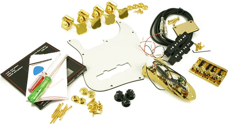 WD Parts Kit For Fender Jazz Bass Gold image 1