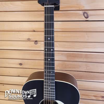 Martin J-16E 14-Fret Jumbo Acoustic / Electric Guitar with Martin Soft Shell Case - Black Smoke image 5
