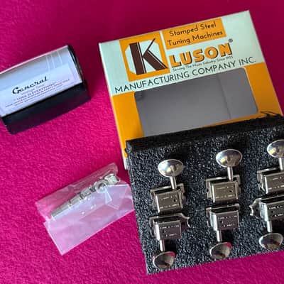 Kluson Vintage Guitar tuners double  line for Fender ®️ Guitars / Left handed moldel - Nickel - Nickel image 2